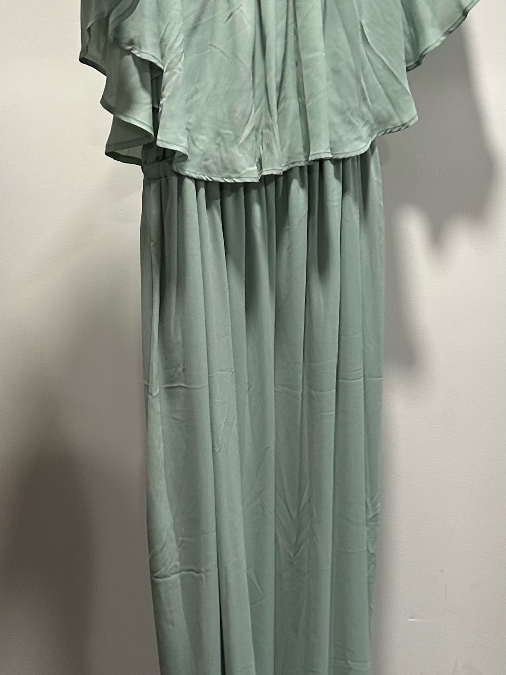 Mumu Mint Green Ruffled Maxi Dress 1x